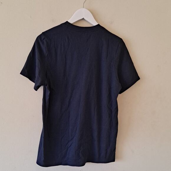 Adidas Navy & White Active / Athletic Logo Tee Shirt - Size S - Picture 7 of 8